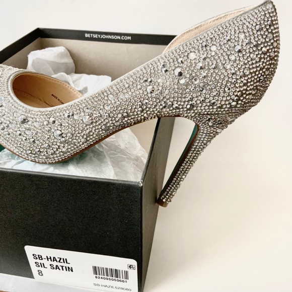 Betsey Johnson Shoes Betsey Johnson Hazil Silver Dress Pumps